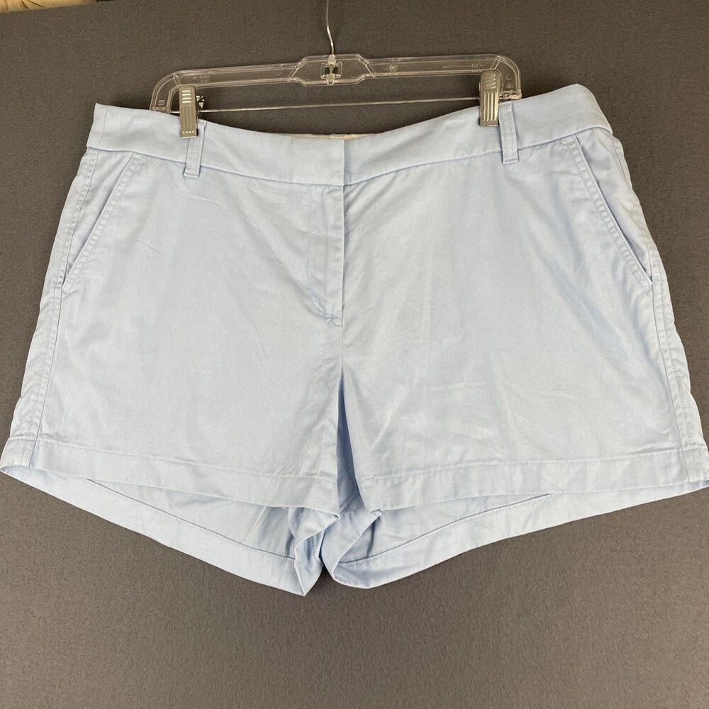 J.Crew Chino Short Womens Size 16 Baby Blue Cotton Preppy